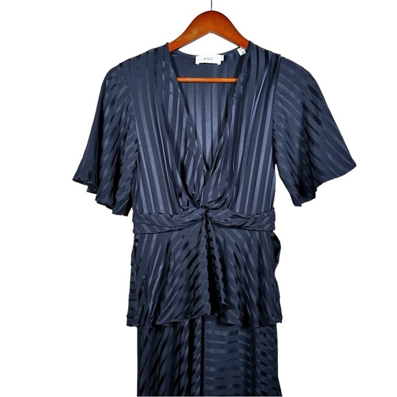 A.L.C. Avi Silk Tonal Stripe Maxi Dress - Picture 6 of 13